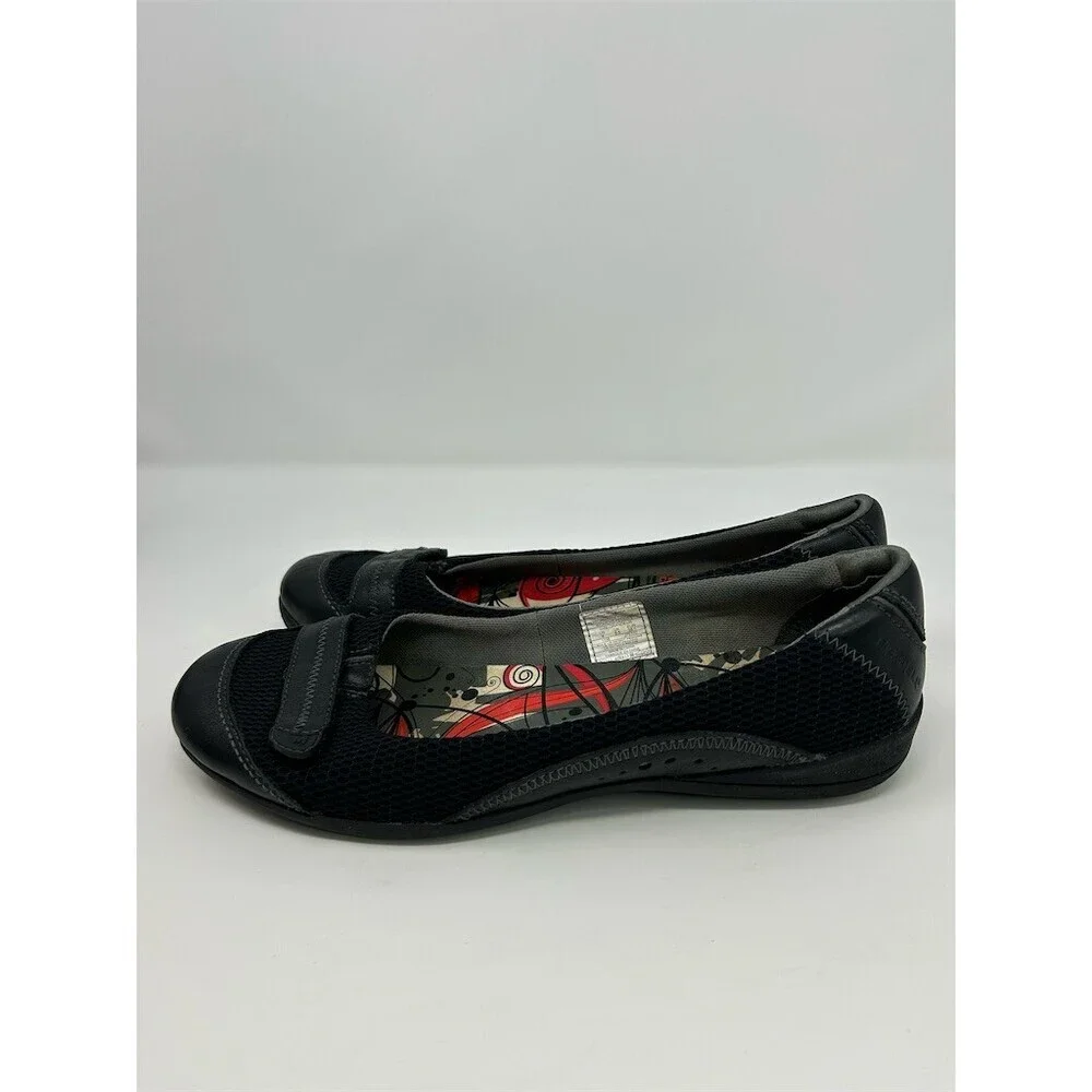 Merrell Allegro Ballet Flats Black Slip-On Comfort Shoes Round Toe Size 8